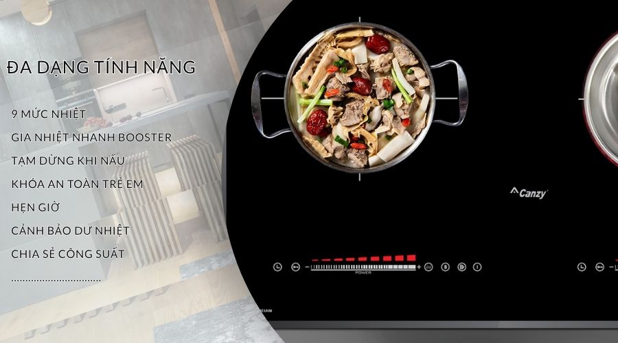 Bếp từ Canzy có tốt không ? 3 Đa dẠNG TÍNH NĂNG