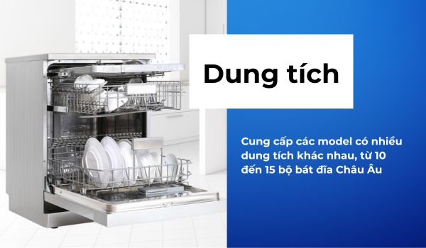 Bảng báo giá máy rửa bát Canzy 2 Dung tích, hay còn gọi là sức chứa bát đĩa, là một trong những yếu tố ảnh hưởng đến giá máy rửa bát Canzy