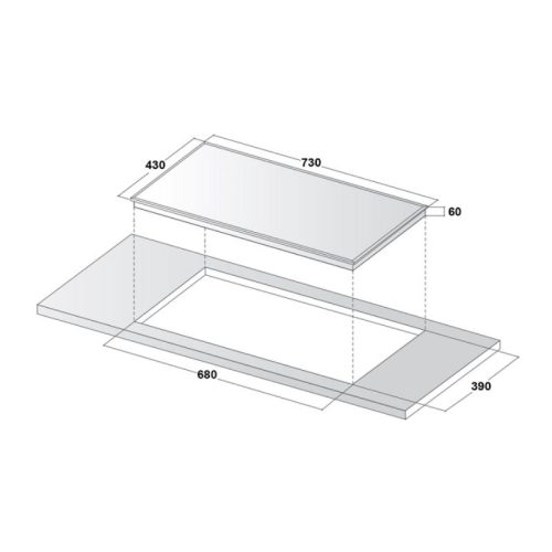 Bếp từ đôi Canzy CZ 6868 Plus lắp âm 3 Kich thuoc lap dat bep tu doi canzy cz 6868 plus lap am